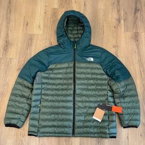 The North Face Terra Peak Hooded Puffer Jacket Men's Size XL Duck Green NWT